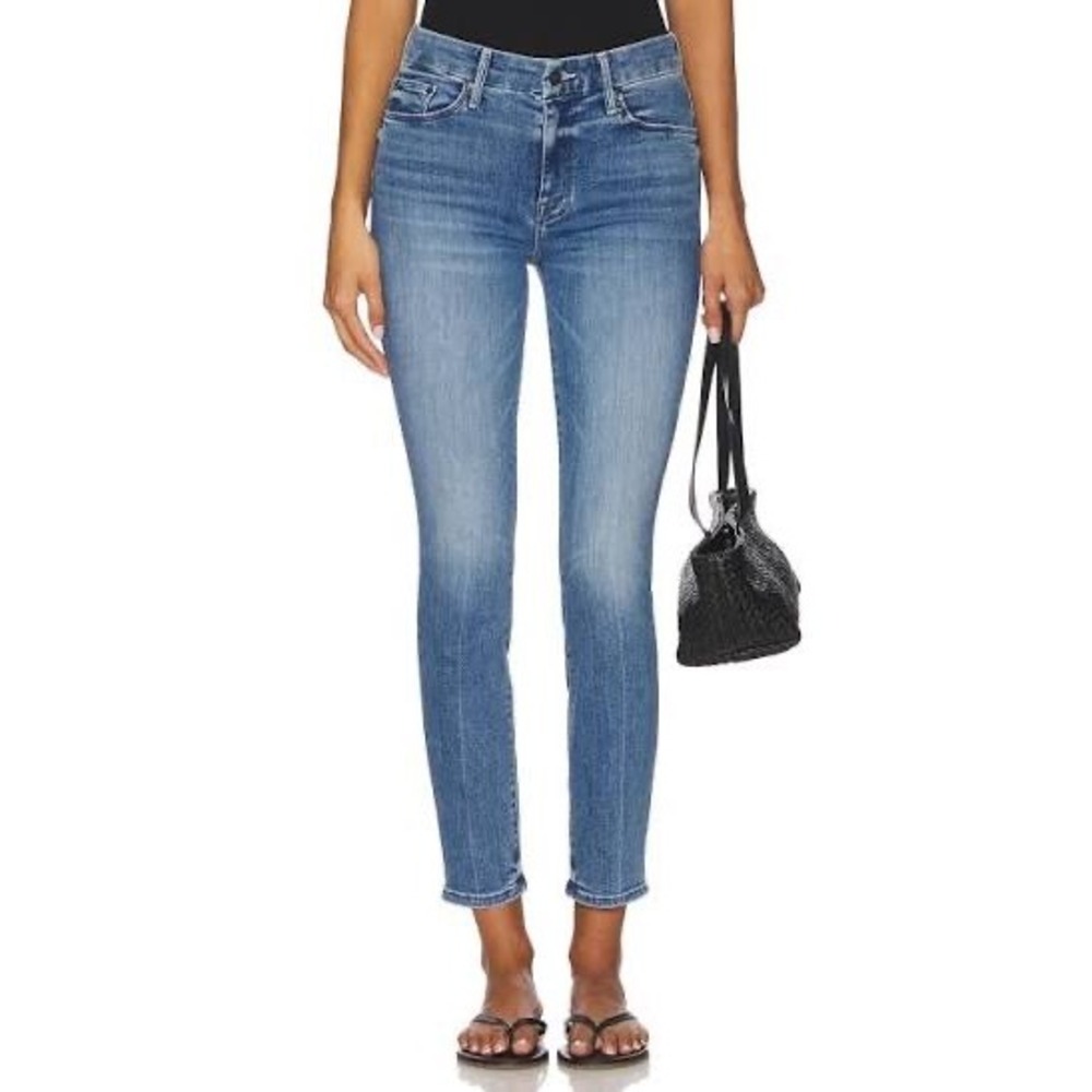 MOTHER The Looker Ankle Skinny Jeans We The Animals Blue Denim Womens Size 24